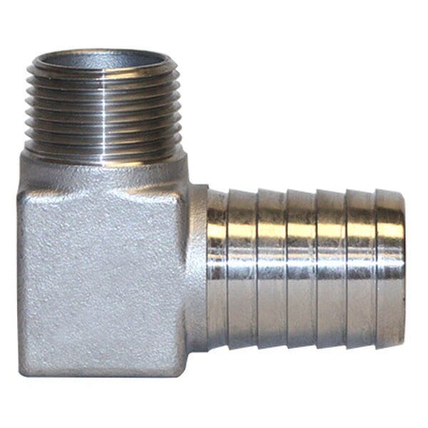 3/4″ Stainless Insert x 90 MIP Adapter