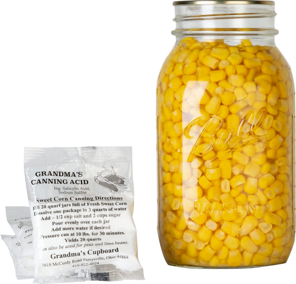 Grandma’s Corn Canning Acid