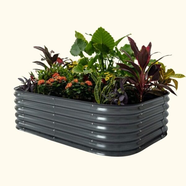 Modular Metal Raised Bed 9 N 1 : 17"Tall . Pearl White - Image 2