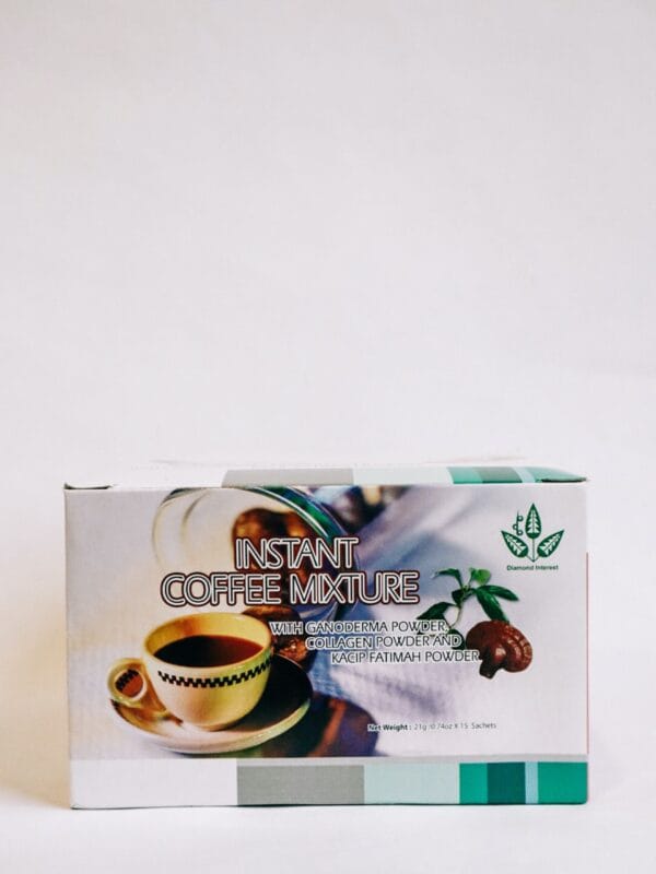 Instant Coffee w/Ganoderma Herb, Cream, Sugar & Collagen Mixture