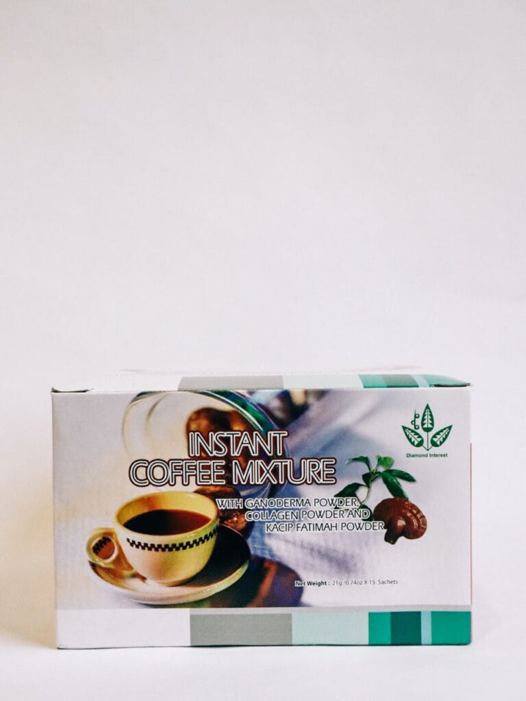 Instant Coffee w/Ganoderma Herb, Cream, Sugar & Collagen Mixture 1 Instant Coffee w/Ganoderma Herb, Cream, Sugar & Collagen Mixture