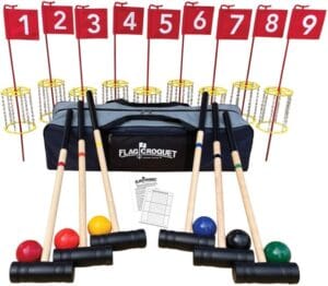 6 Player Flag Croquet Set 32″ Handles