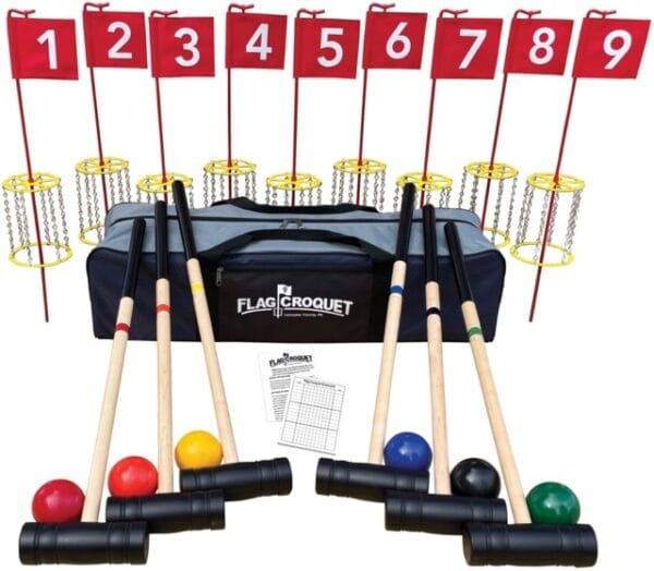 6 Player Flag Croquet Set 32" Handles