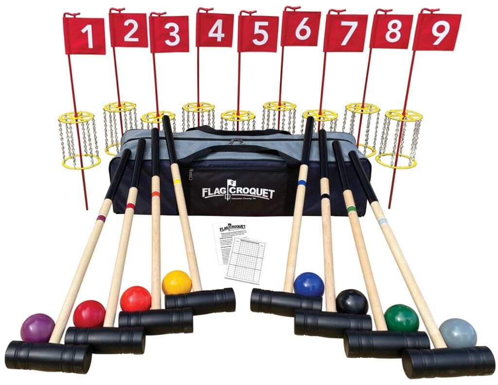 8 Player Flag Croquet Set 32" Handles 1 8 Player Flag Croquet Set 32" Handles