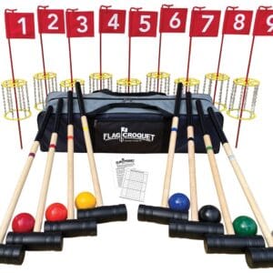 8 Player Flag Croquet Set 32″ Handles