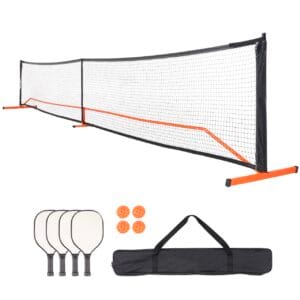 Pickleball Net with 4 Paddles and 4 Balls