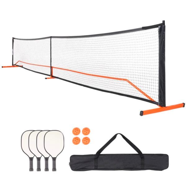 Pickleball Net with 4 Paddles and 4 Balls