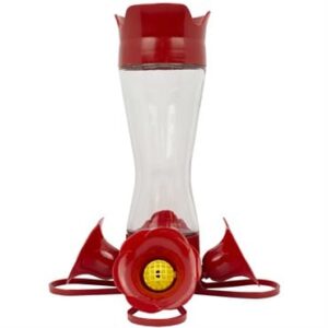 Full-Bloom Glass Hummingbrd Feeder