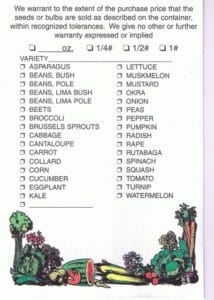 Generic Seed Packets